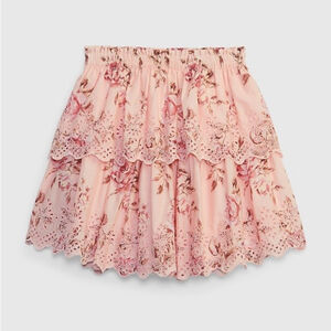 Gap × LoveShackFancy Eyelet Floral Flippy Skirt size small